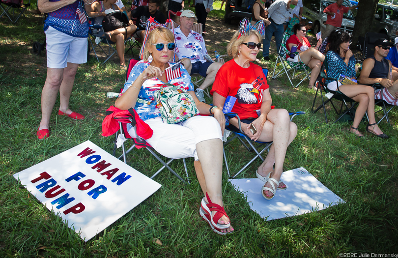 Trump supporters at a rally across from the Governor’s Mansion on July 4.
