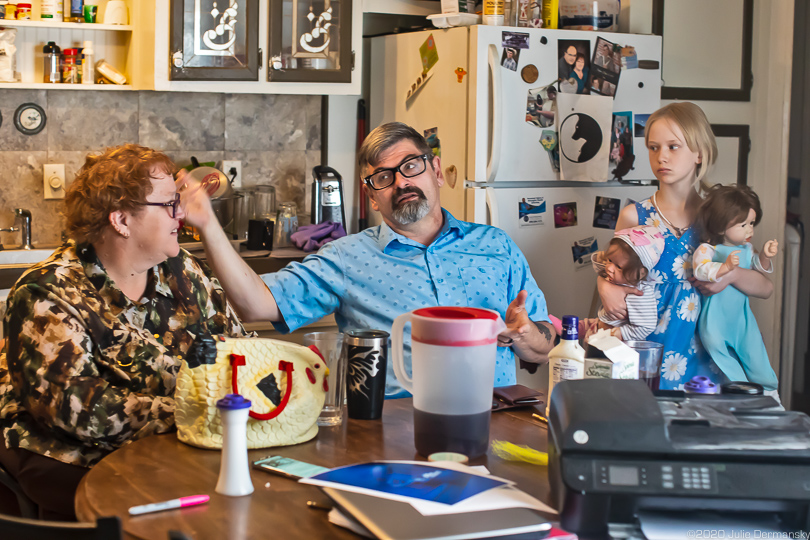 Penny Aucoin, Carl George, and their daughter Skyler