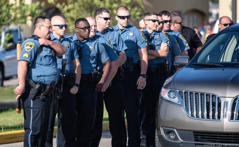 Law enforcement at the anti-pipeline protest