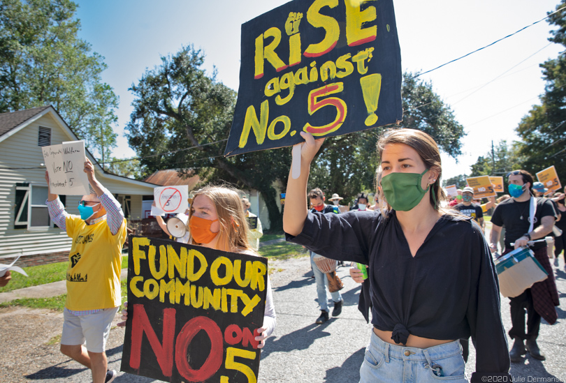 RISE St. James Black Lives Matter march in Lutcher, Louisiana, in October 2020