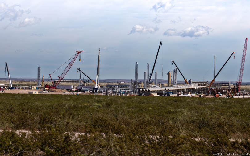 Cryogenic air separation plant under construction in the Permian Basin