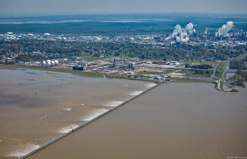 Water rushing through Bonnet Carre Spillway in 2018