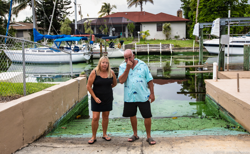 Jim and Sally Mullins outside their home in Cape Coral, Florida