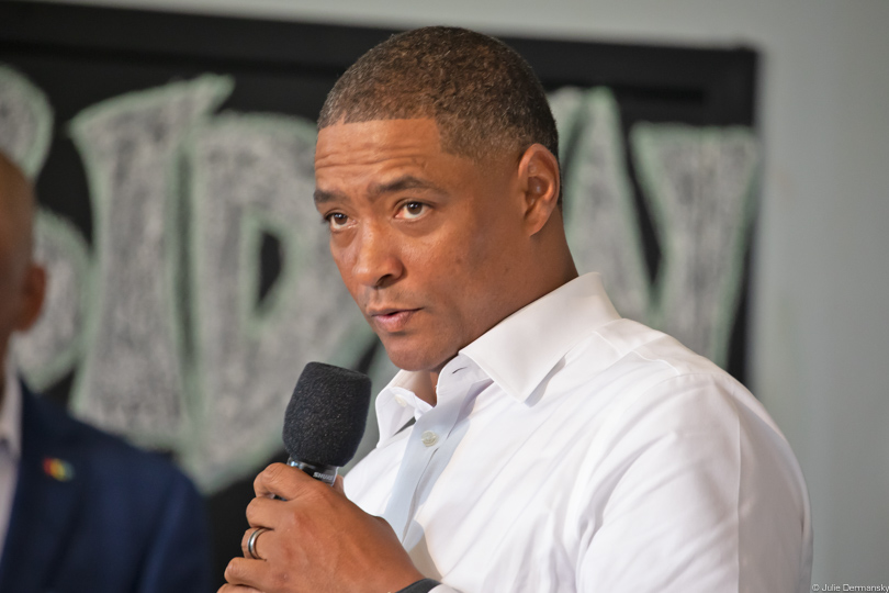 Cedric Richmond speaking in New Orleans in 2019