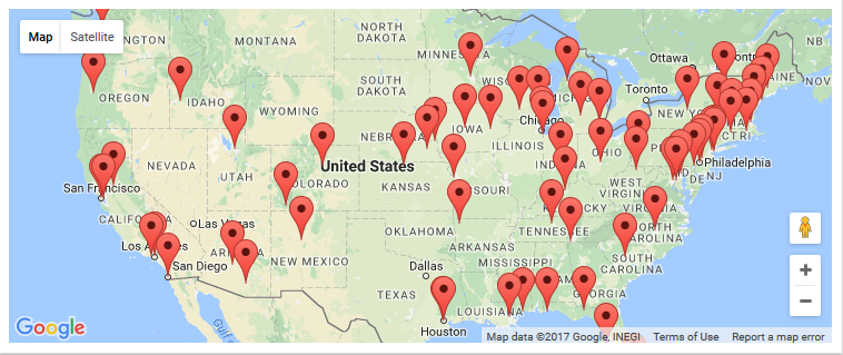 Locations of Day of Denial rallies