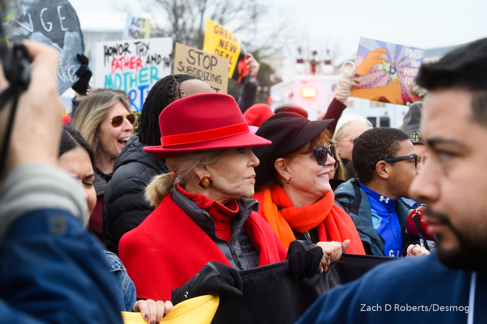 Actor Jane Fonda at her final D.C. based FireDrillFriday climate protest
