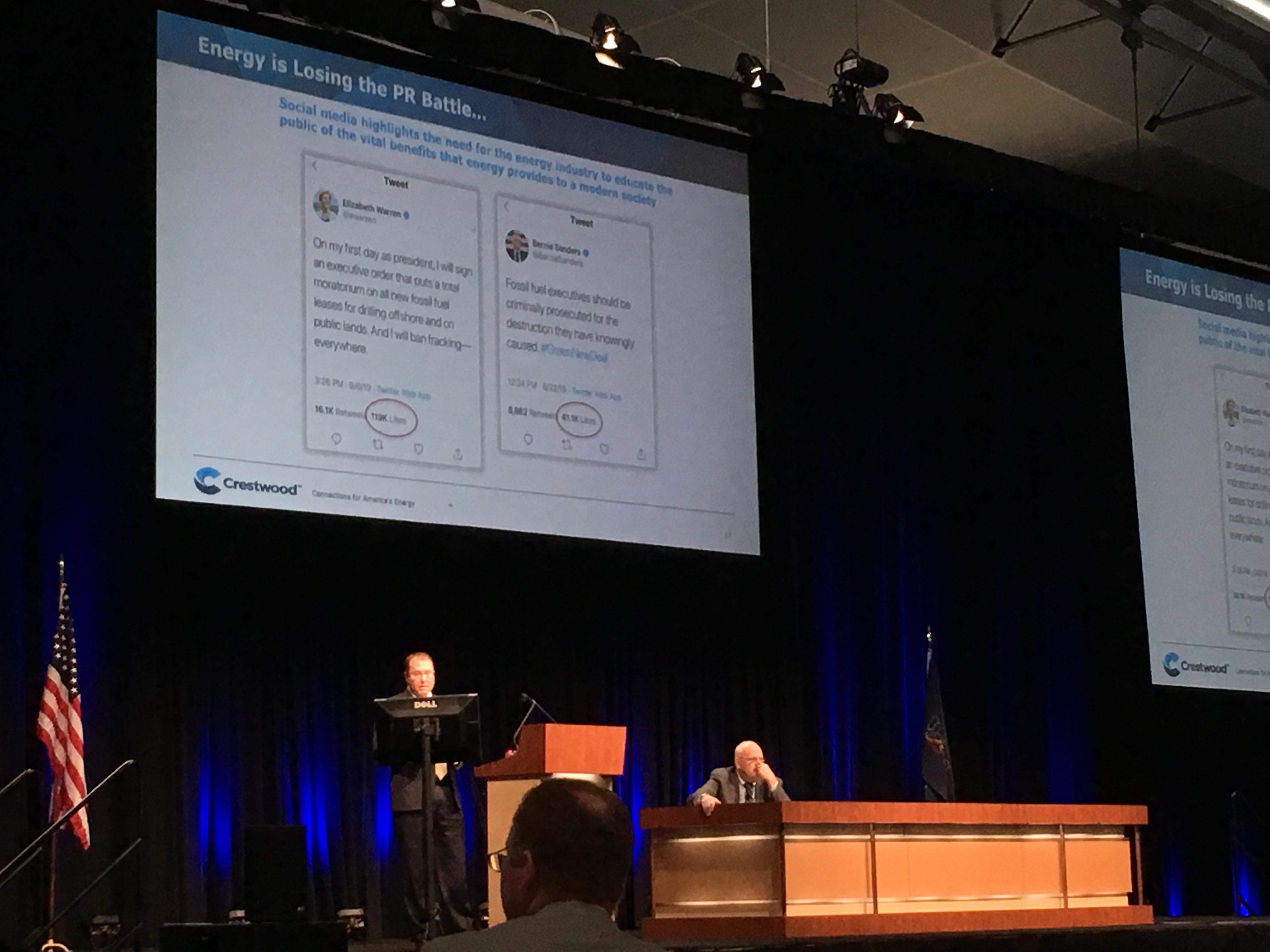 John Powell, Senior Vice President of Crestwood Equity Partners, presented during the Marcellus Utica Midstream conference on how the energy industry is 'losing the PR battle'