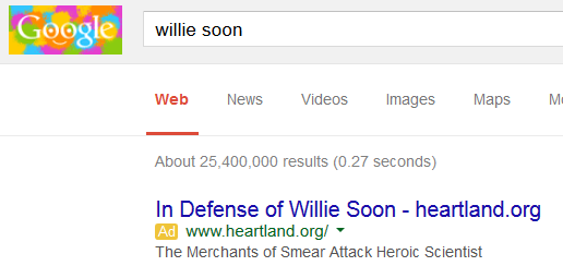 Heartland buys Google AdWords for Willie Soon