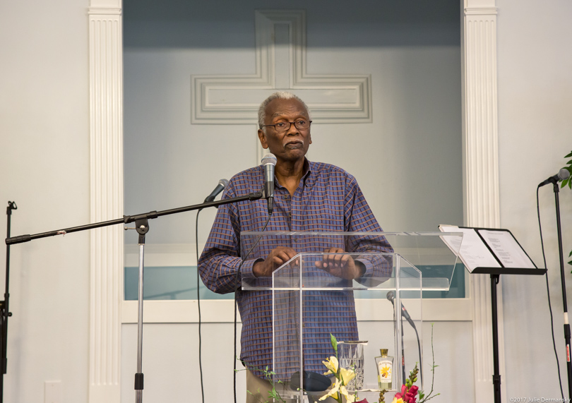 Robert Taylor speaking at a Concerned Citizens of St. John meeting