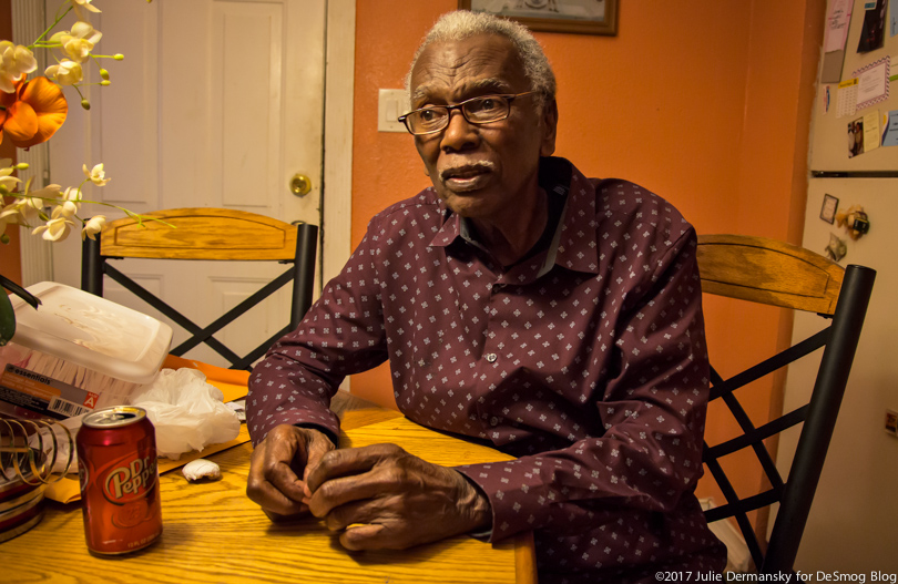 Robert Taylor sits at his kitchen table