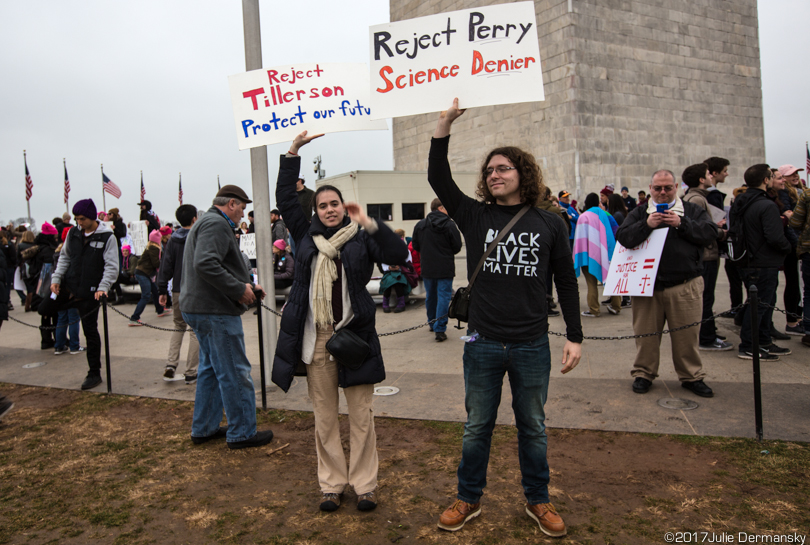 Protesters urge the Senate to reject science-denying Cabinet nominees