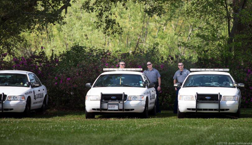 Security staff at the Louisiana Bucket Brigade press conference March 1