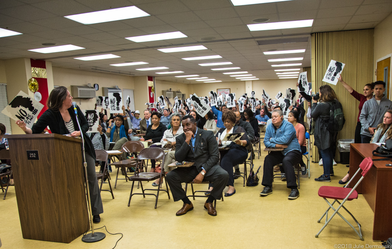 A packed house at LDEQ's air quality permit hearing on Entergy's gas plant on March 6