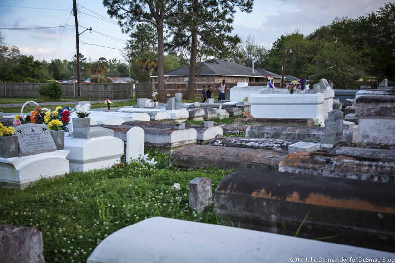 Cemetery headstones in Reserve, Louisiana