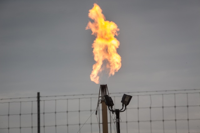 Fracking flare