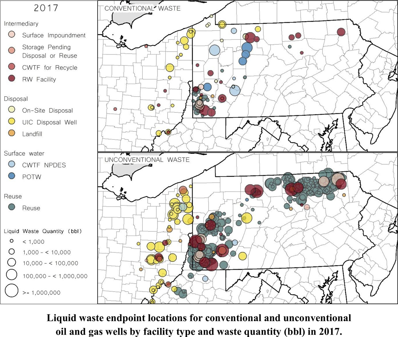 Appalachian oil waste disposal sites