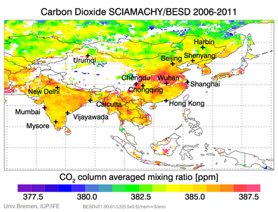 SCIAMACHY 2006-2011 China