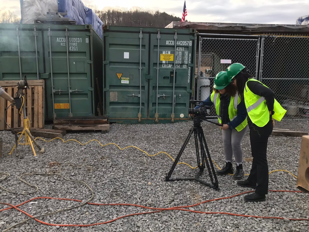 High school students taking video 