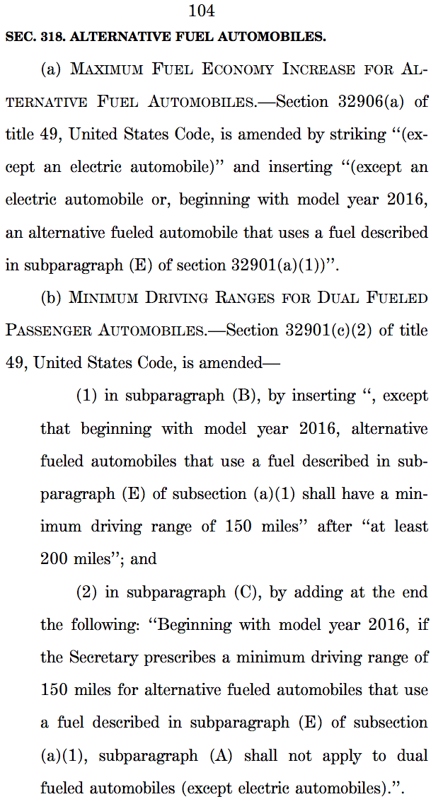 NDAA of 2015 Natural Gas Vehicles