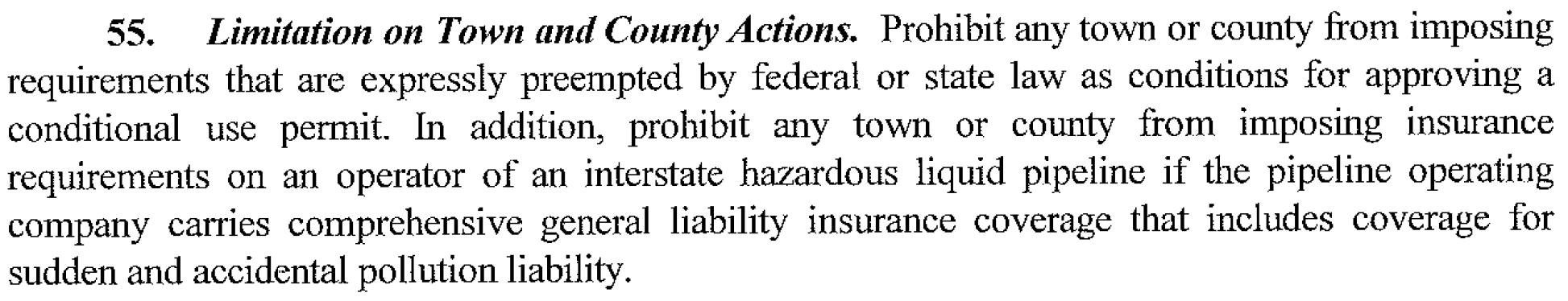 Enbridge Wisconsin Budget Pipeline Provision