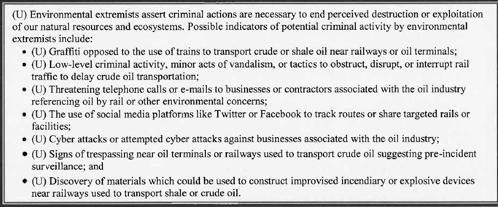 FBI Oil by Rail Advisory