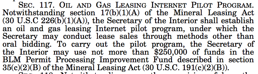 Online Oil, Gas Leasing