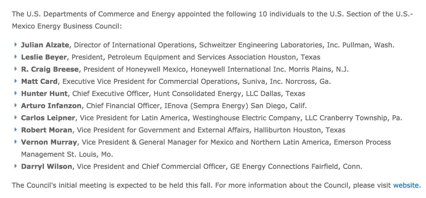 U.S. Mexico Energy Business Council