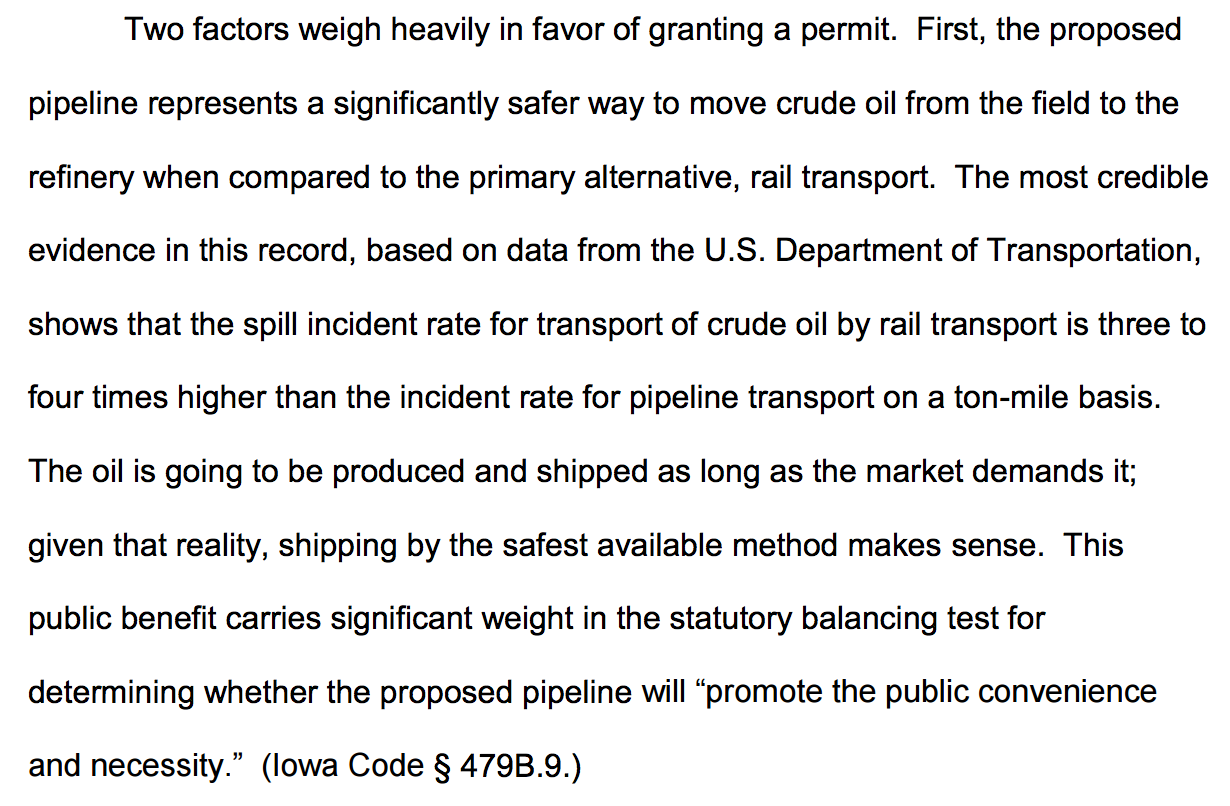 Dakota Access Pipeline vs. Rail