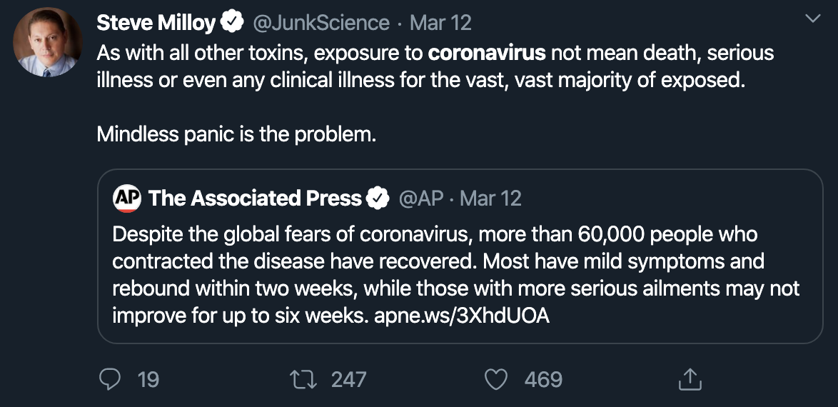 The #coronavirus pandemic cannot be modeled with any sort of reliability