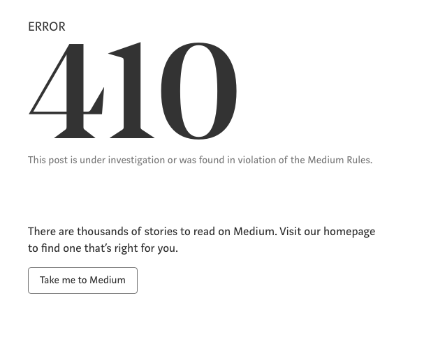 410 Medium Error