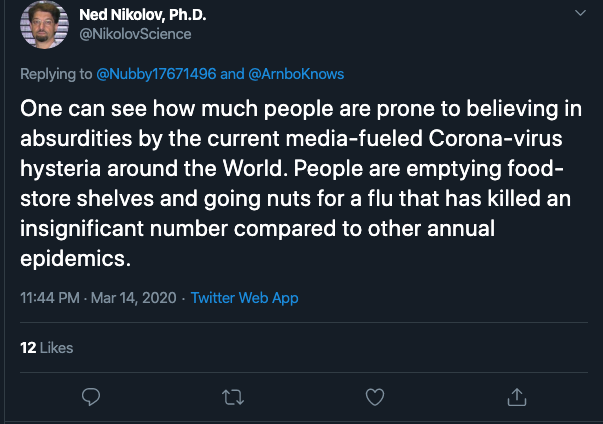 One can see how much people are prone to believing in absurdities by the current media-fueled Corona-virus hysteria around the World