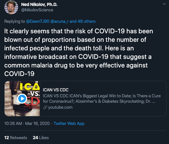 It clearly seems that the risk of COVID-19 has been blown out of proportions based on the number of infected people and the death toll