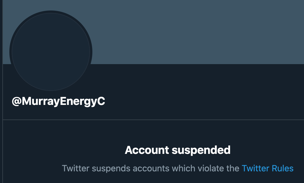 Twitter Account Suspended