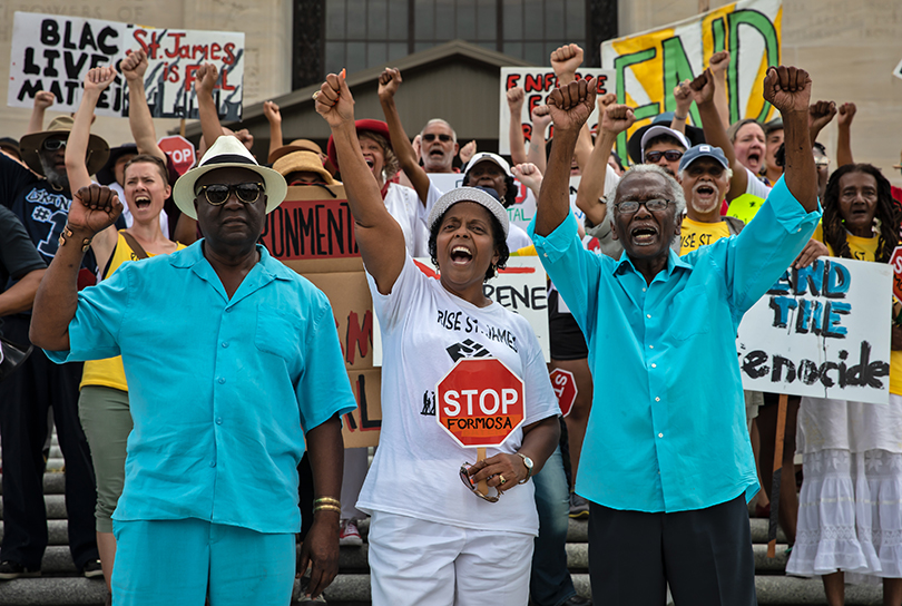 Sharon Lavigne with members of the Coalition Against Death Alley at the Louisiana State Capitol.