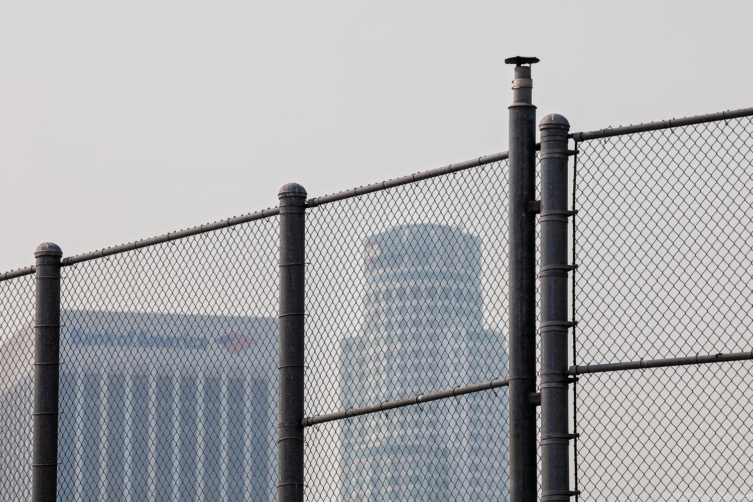 A methane vent encircling the athletic field at the LA Unified School District