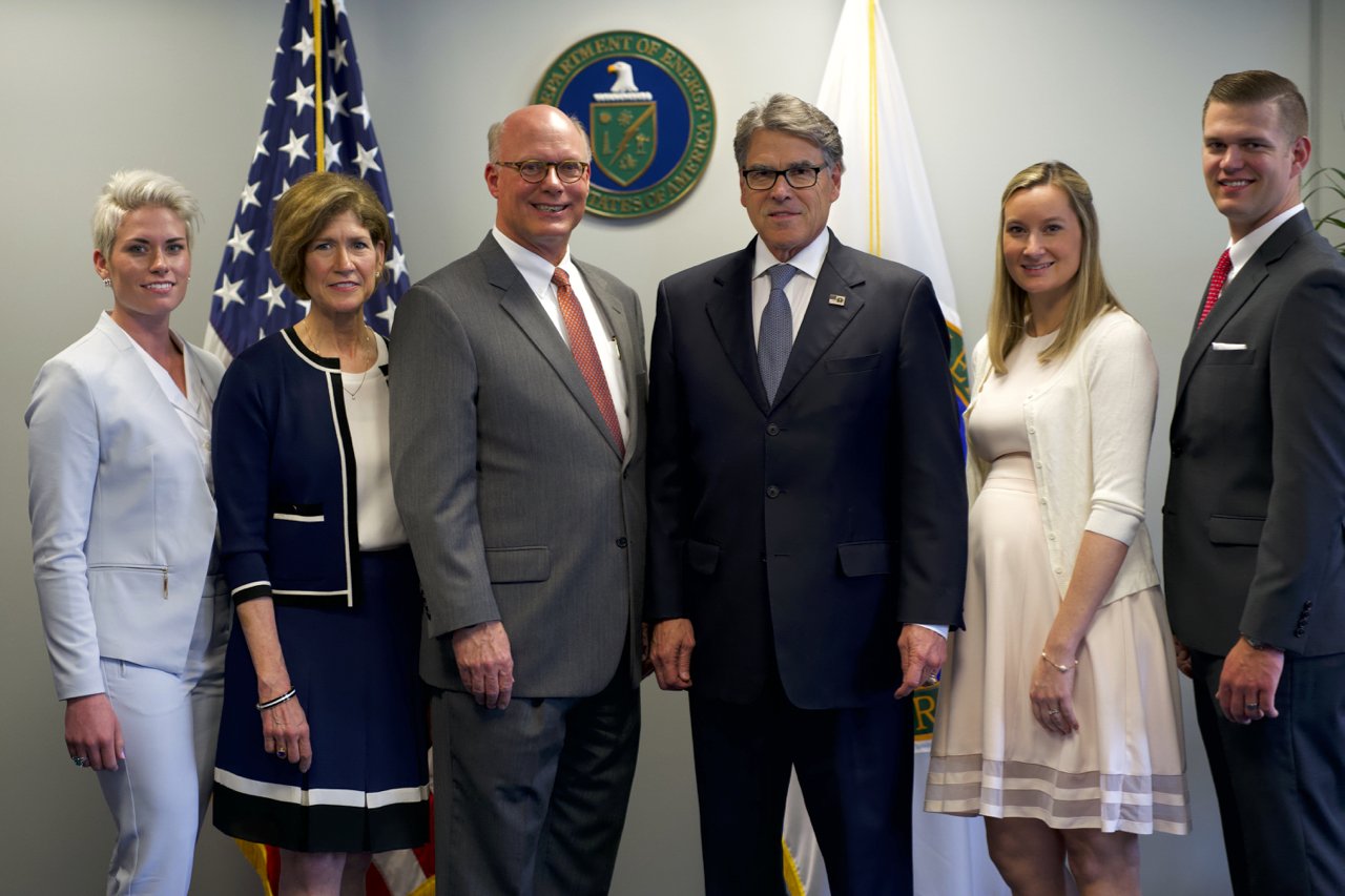Bill Cooper, third from left, next to Rick Perry