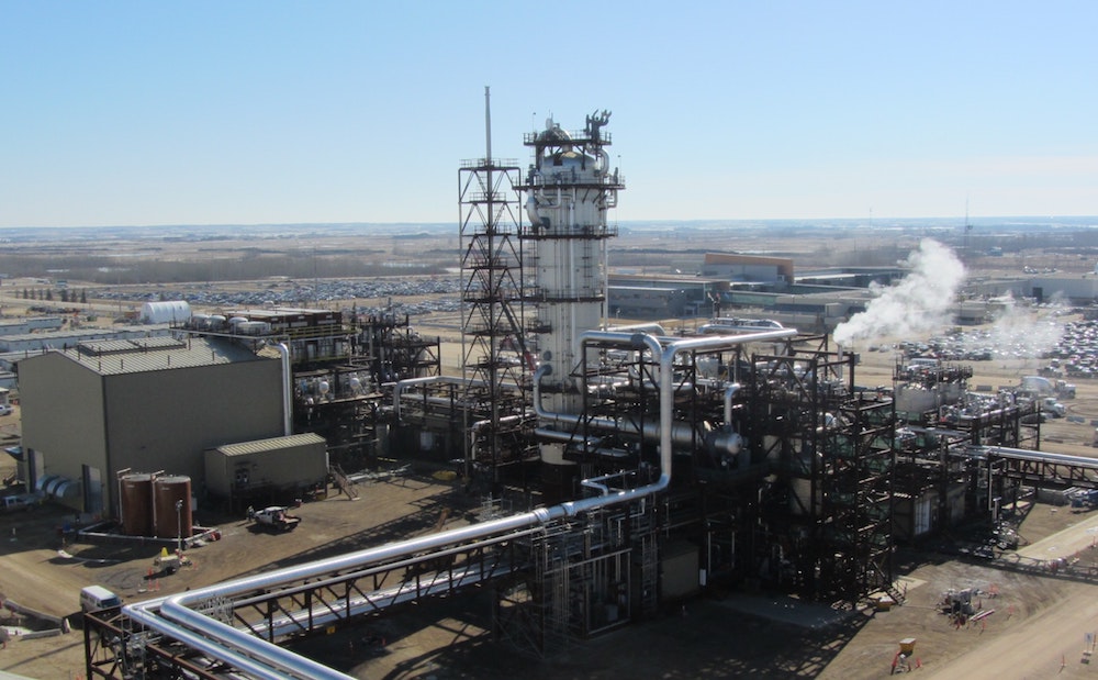 Carbon capture project in Alberta, Canada.