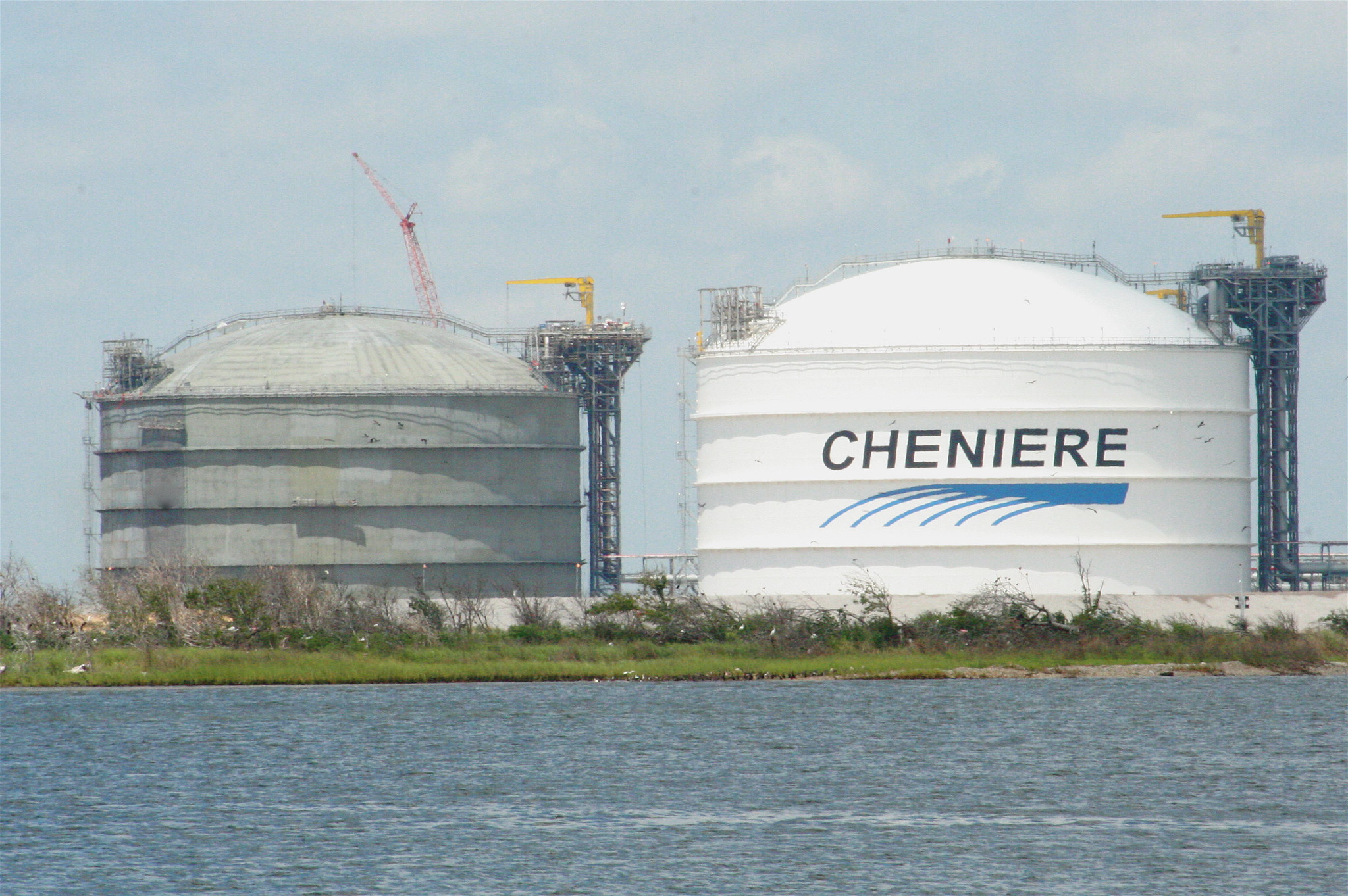 Sabine Pass LNG import terminal under construction in 2009
