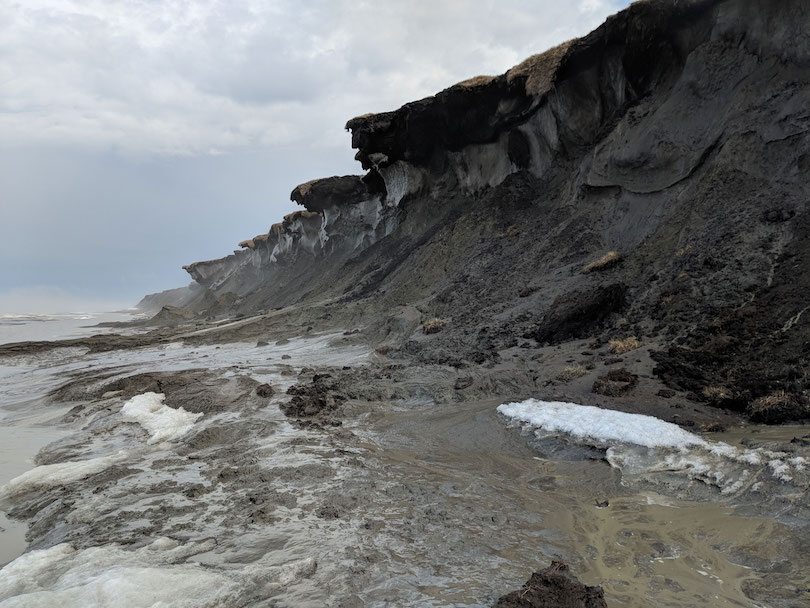 Eroding permafrost bluff on Barter Island, Alaska