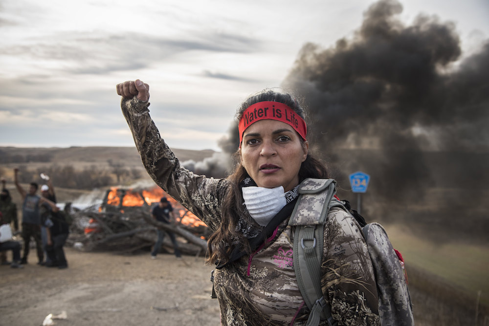 Water protectors at Standing Rock in 2016