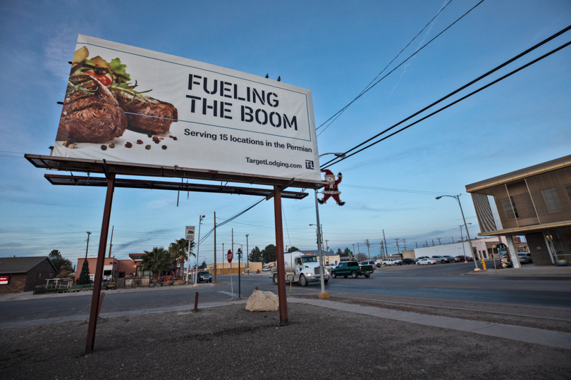 Billboard in Pecos, Texas