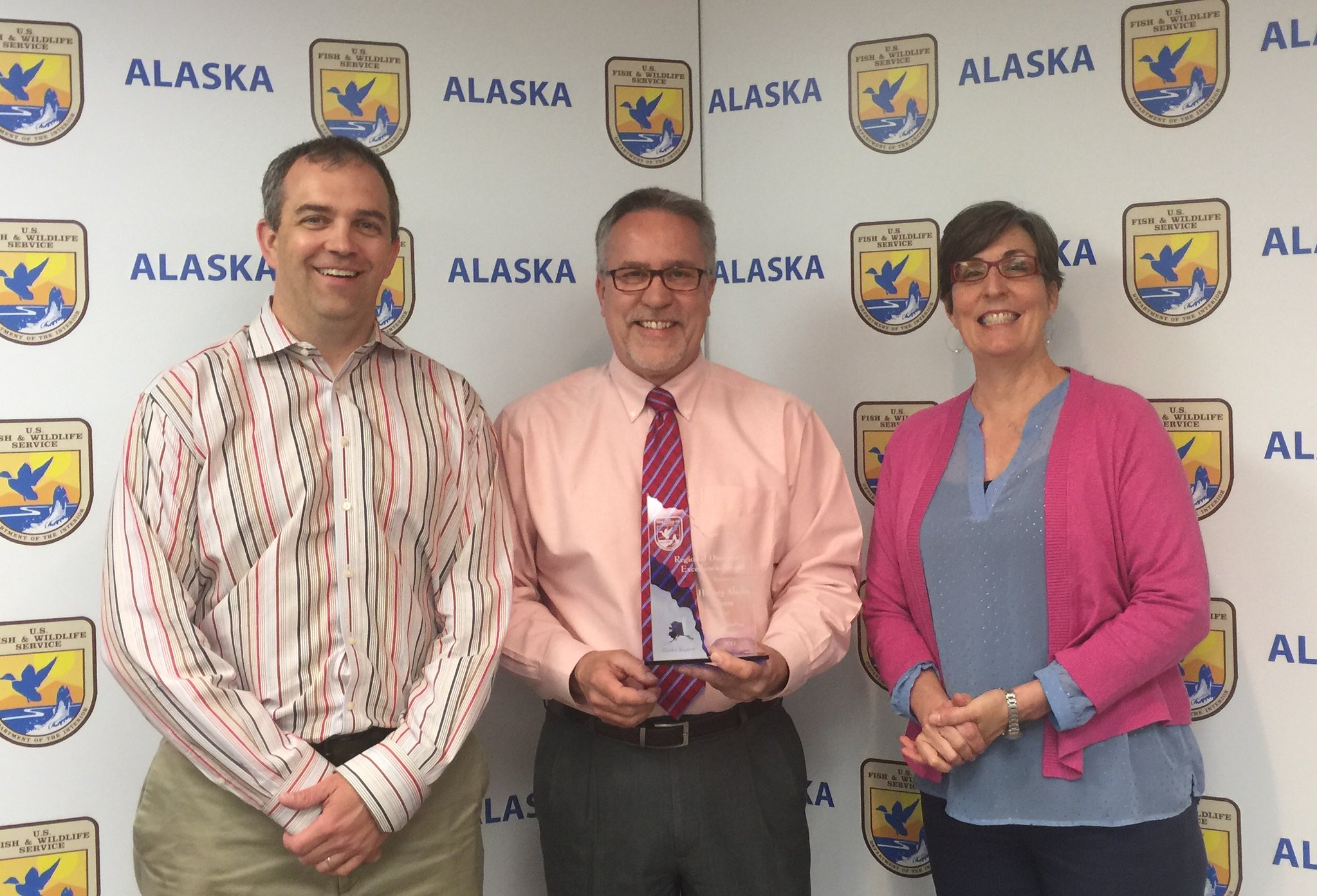 Hilcorp Alaska team receiving 'outstanding partner' award from U.S. Fish and Wildlife Service Alaska in 2018