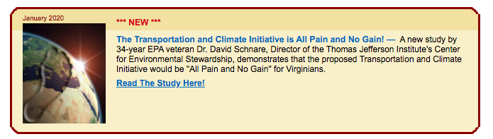 Jefferson Institute for Public Policy's report on the Transportation and Climate Initiative