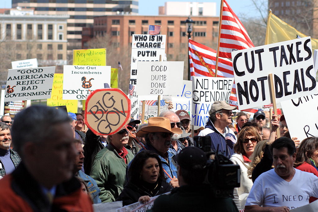 Tea Party protest in Connecticut in 2009