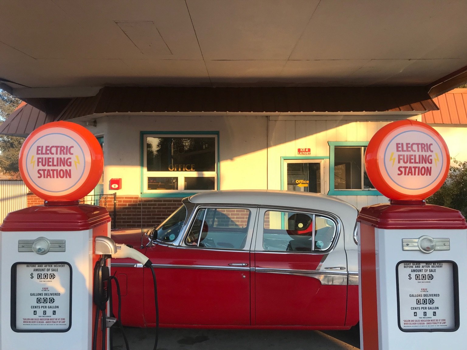 Electric car charging station