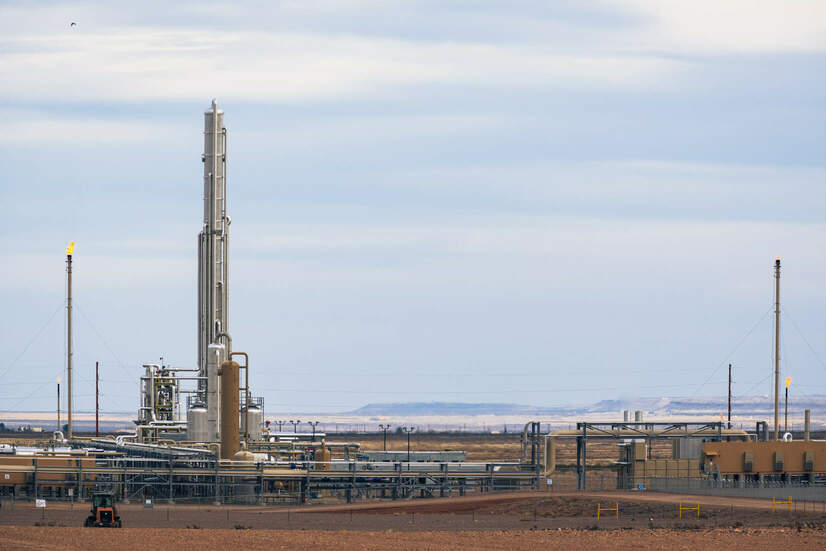 Oil and gas company Apache's cryogenic processing plant at the Diamond facility in the Alpine High region of the Permian Basin. Credit: Justin Hamel © 2020