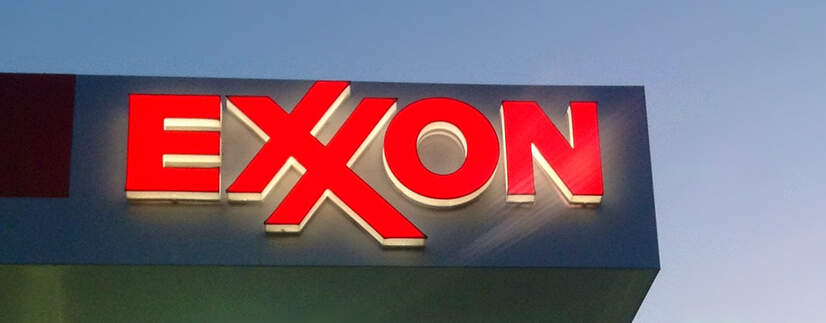 Exxon gas station sign